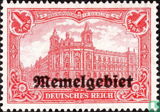 Deutsche Briefmarke mit Aufdruck
