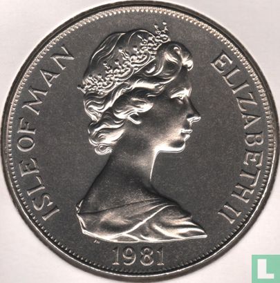 Île de Man 1 crown 1981 (cuivre-nickel) "International Year of the disabled - Sir Francis Chichester" - Image 1