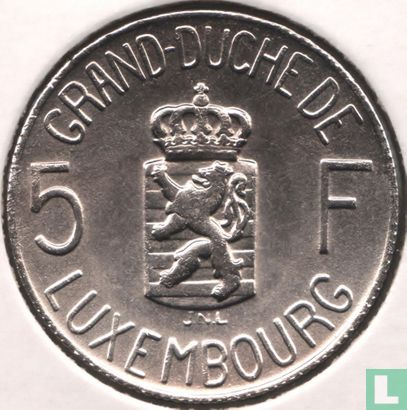 Luxemburg 5 Franc 1962 - Bild 2
