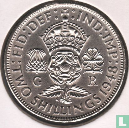 United Kingdom 2 shillings 1948 - Image 1