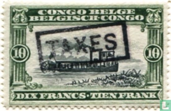 Raderstoomboot Dhanis op de Kongo