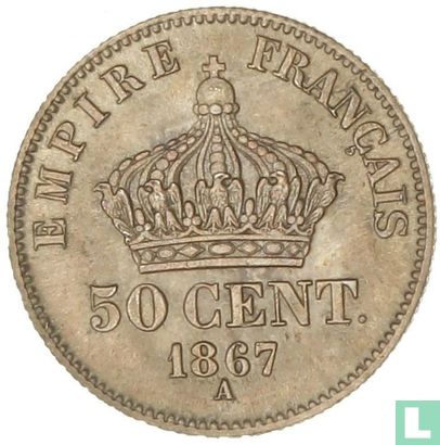 Frankrijk 50 centimes 1867 (A) - Afbeelding 1