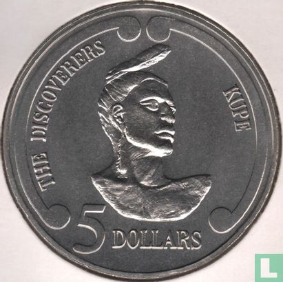 Nieuw-Zeeland 5 dollars 1992 "Mythological Maori Hero - Kupe" - Afbeelding 2