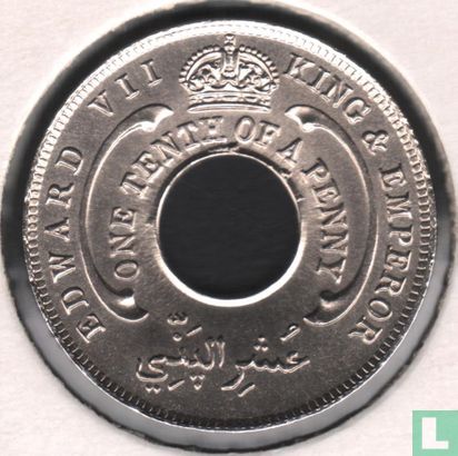 British West Africa 1/10 penny 1908 (copper-nickel) - Image 2