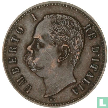 Italië 2 centesimi 1900 (recht centraal geplaatste laatste 0) - Afbeelding 2