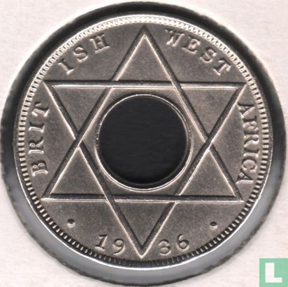Afrique de l'Ouest britannique 1/10 penny 1936 (sans marque d'atelier - type 2) - Image 1