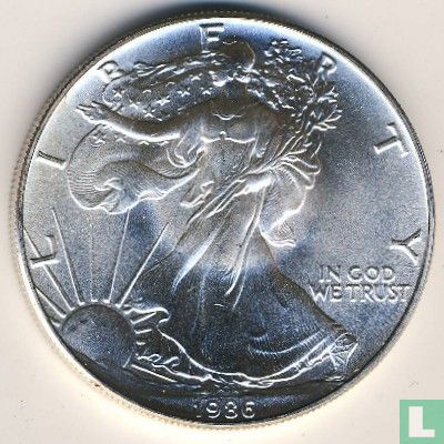 Verenigde Staten 1 dollar 1986 "Silver eagle" - Afbeelding 1