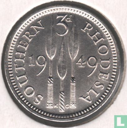 Südrhodesien 3 Pence 1949 - Bild 1