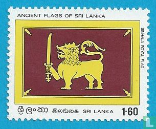 Alten Flaggen Sri Lankas