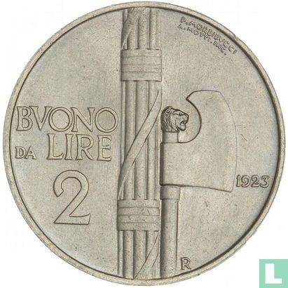 Italy 2 lire 1923 - Image 1