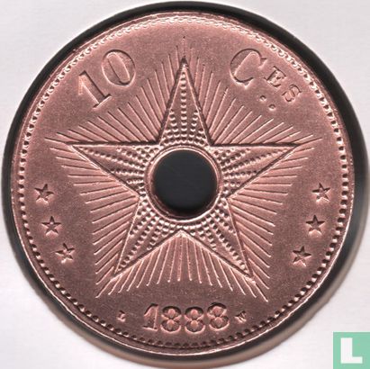 Kongo-Vrijstaat 10 centimes 1888 - Afbeelding 1