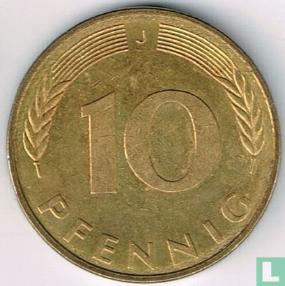 Germany 10 pfennig 1980 (J) - Image 2