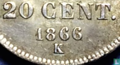 France 20 centimes 1866 (K) - Image 3