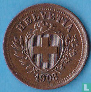 Switzerland 1 rappen 1908 - Image 1