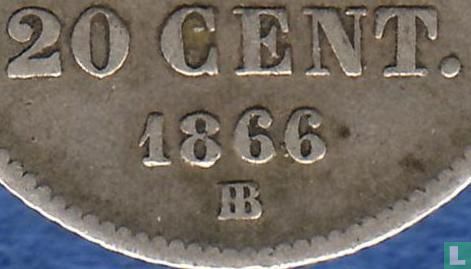 France 20 centimes 1866 (BB) - Image 3