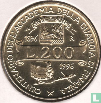 Italy 200 lire 1996 "100th anniversary Academy of the financial police" - Image 1