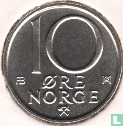 Noorwegen 10 øre 1980 (zonder ster) - Afbeelding 2