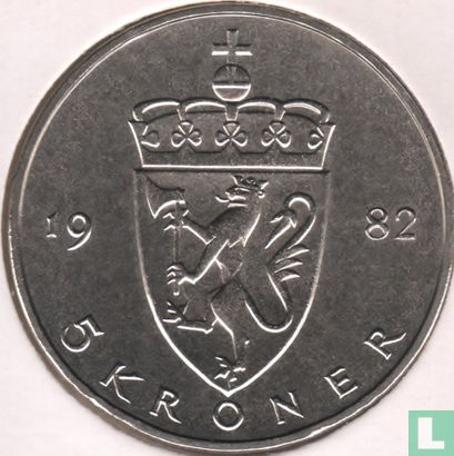 Norwegen 5 Kroner 1982 - Bild 1