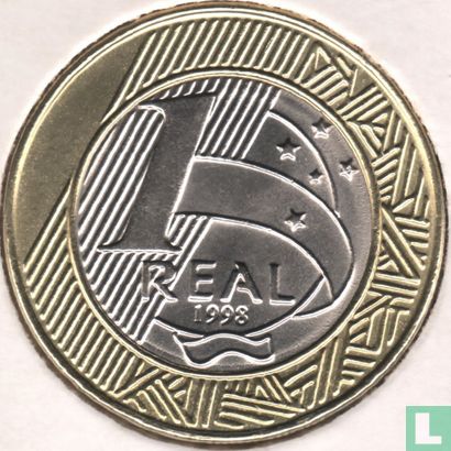 Brazil 1 real 1998 "50th anniversary Universal Declaration of Human Rights" - Image 1