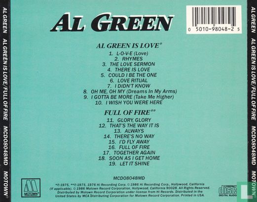 2 Classic Albums - Al Green Is Love + Full of Fire - Image 2