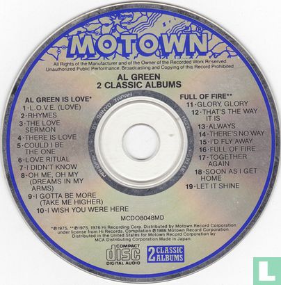 2 Classic Albums - Al Green Is Love + Full of Fire - Bild 3