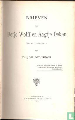 Brieven van Betje Wolff en Aagtje Deken - Bild 3
