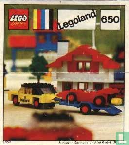 Lego 650 Car with Trailer and Racing Car - Image 1