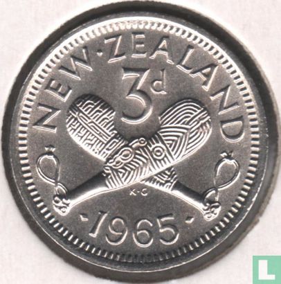 New Zealand 3 pence 1965 - Image 1