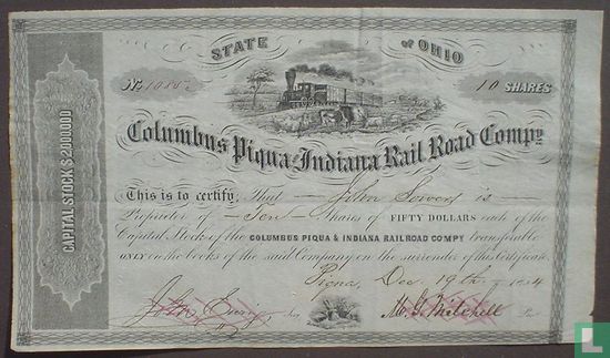 Columbus Piqua and Indiana Rail Road Company 