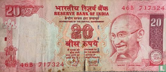 India 20 Rupees 2007 - Afbeelding 1
