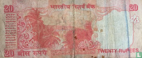 India 20 Rupees 2007 - Afbeelding 2