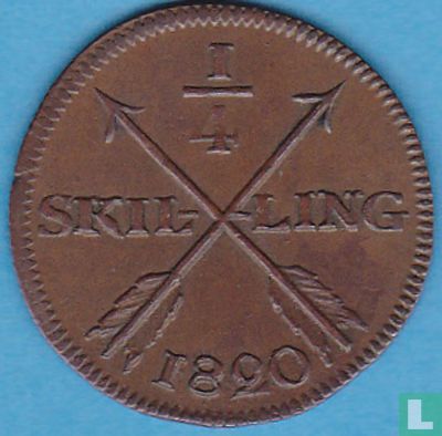 Suède ¼ skilling 1820 - Image 1