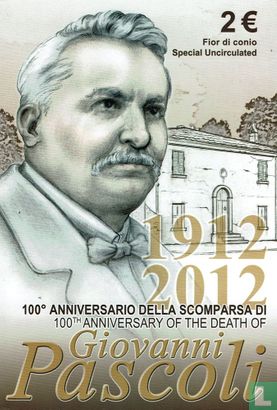 Italië 2 euro 2012 (folder) "100th Anniversary of Death of Giovanni Pascoli" - Afbeelding 1