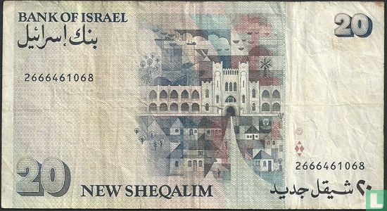 Israël 20 New Sheqalim  - Afbeelding 2