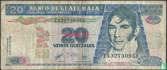Guatemala 20 quetzales  - Afbeelding 1