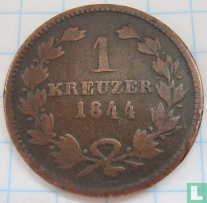 Baden 1 kreuzer 1844 - Image 1