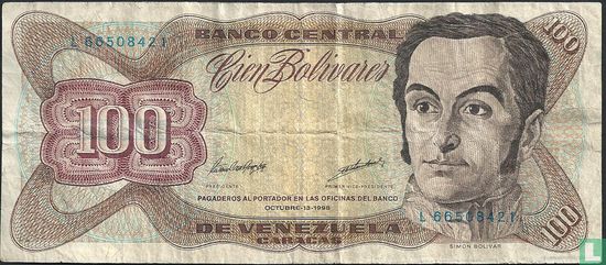 Venezuela 100 Bolívares 1998 (P66g) - Bild 1