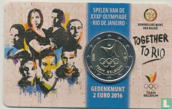 België 2 euro 2016 (coincard - NLD) "Rio 2016 Olympic Games - Team Belgium" - Afbeelding 1