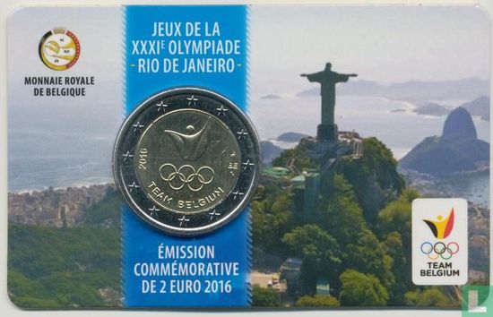 België 2 euro 2016 (coincard - FRA) "Rio 2016 Olympic Games - Team Belgium" - Afbeelding 1