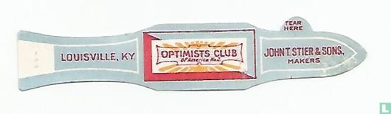 Optimists Club of America nº.2 - Louisville, Ky. - John T Stier & Sons. Makers [Tear Here] - Image 1