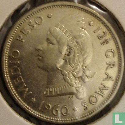 Dominicaanse Republiek ½ peso 1960 - Afbeelding 1