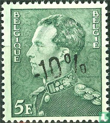 King Leopold III, with overprint