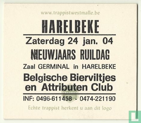 Heerlijk duurt het langst Dubbel van Westmalle/Harelbeke Nieuwjaars Ruildag 2004 - Afbeelding 2