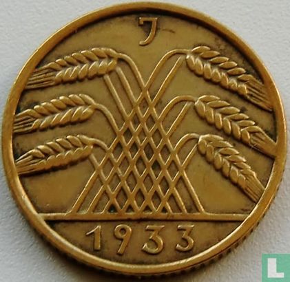 Duitse Rijk 10 reichspfennig 1933 (J) - Afbeelding 1