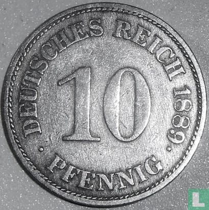 Empire allemand 10 pfennig 1889 (E) - Image 1