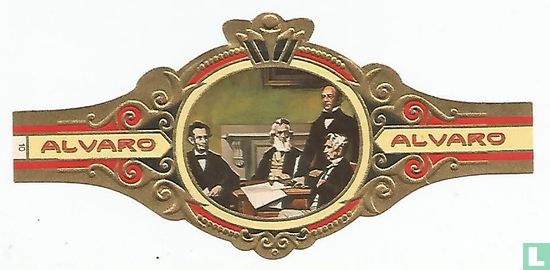 Lincoln en conferencia con su Consejo de Ministros - Afbeelding 1