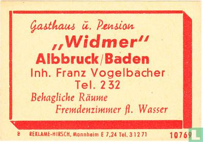 "Widmer" - Franz Vogelbacher