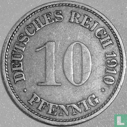 Empire allemand 10 pfennig 1910 (G) - Image 1