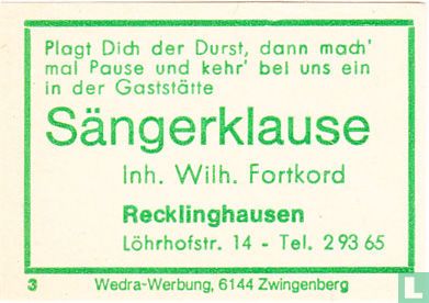 Sängerklause - With. Fortkord