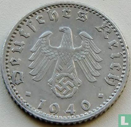 Empire allemand 50 reichspfennig 1940 (G) - Image 1